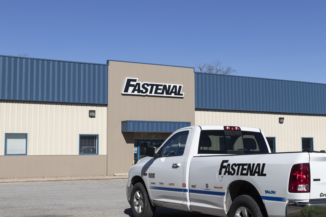 Industrials (names A - I) - Fastenal Co_ truck and logo on building-by jetcityimage via iStock